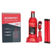 iSky ILJ4B Домкрат бутылочный гидравлический iSky, 4 т, от 178 до 343 мм, в картонной коробке арт. iLJ-4B