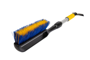 Kraft KT830075 Щетка зимняя со скребком, телескопическая ручка (78-100 см) сине-желтая