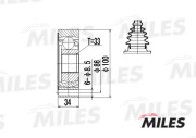Miles GA11005 Шарнирный комплект, приводной вал