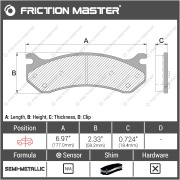Friction Master MKD785 Колодки тормозные дисковые