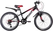 NOVATRACK 20SH6VPOINTERBK9 Велосипед NOVATRACK 20&quot; POINTER, чёрный, сталь, 6-скор, Microshift TS38/Shimano, V-brake