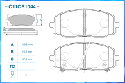 CWORKS C11CR1044 Тормозные колодки передние