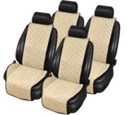 AVTOLIDER1 NAKALK5BEIGE Универсальная накидка Алькантара, цвет: бежевый , комплект на весь салон, 5шт.