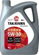 TAKAYAMA 605522 Масло моторное синтетическое SAE 5W-30 API SL/СF  пластик 4л