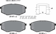 Textar 2518704 Комплект тормозных колодок с противошумной пластиной Q+