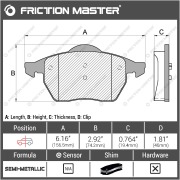 Friction Master MKD555 Колодки тормозные дисковые