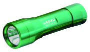 SATA 90741A Фонарь (125мм.) светодиод. (3LED, 2xAAA) Aluminum Flashlight (зелёный) Cree 3W