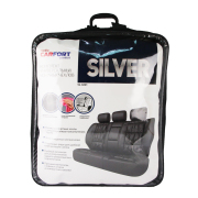 CARFORT SL4221 Чехлы CARFORT Silver, кожа, комплект для заднего дивана, черные, 5 предм.