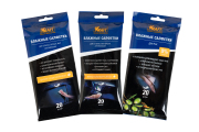 Kraft KT834018 Влажные салфетки 60 шт (3*20 шт/упак) :для автосалона (20 шт.), для рук (20 шт.), для стекол (20 шт.)