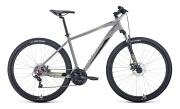 Forward RBKW1M39GS04 Велосипед 29 горный APACHE 2.2 S disc (2020-2021) количество скоростей 21 рама алюминий 17 серый