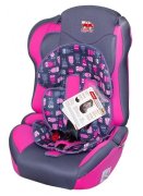 Little Car 129373 Автокресло детское 9-36кг. Little Car Brave Isofix совы-розовый
