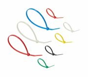 REXANT 077202 Набор хомутов-стяжек нейлоновых REXANT 100, 200 мм, цветные, НХ-2, тубус 300 шт.