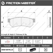 Friction Master MKD1315 Колодки тормозные дисковые