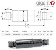 GIGANT 700196119 Амортизатор GIGANT L=290/420 (24x55)