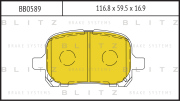 Blitz BB0589 Колодки тормозные дисковые передние
