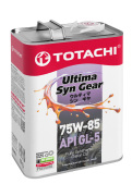 TOTACHI 60204 Масло трансмиссионное Ultra Hypoid Gear Fully Syn GL-5/MT-1 75W85 синтетическое 4 л 4562374691889