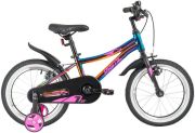 NOVATRACK 167APRIME1VGVL20 Велосипед NOVATRACK 16&quot; PRIME алюм., фиолет.металлик, полная защита цепи, торм V-brake, короткие кры