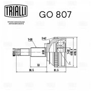 Trialli GO807 ШРУС для а/м Chrysler Voyager IV (00-) (наруж.) (GO 807)