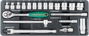 Jonnesway S04H3120S Набор головок торцевых 3/8&quot;&quot;DR, 6-23 мм, 20 предметов