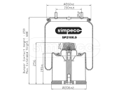 SIMPECO SP21009014 Пневморессора (со стальным стаканом) BPW о.н.542940281 (SP2100.9014)