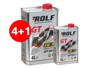 ROLF 322403 Масло моторное ROLF GT SAE 5W-30 API SN/CF 4л Акция &quot;4+1