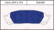 TATSUMI TCA1037 Колодки тормозные дисковые задние