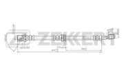 Zekkert BS9252 Шланг тормозной передний левый