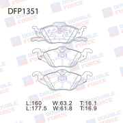 DOUBLE FORCE DFP1351 Колодки тормозные дисковые Double Force