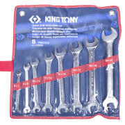 KING TONY 1108MR Набор рожковых ключей, 6-22 мм, 8 предметов