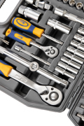 Kraft KT700680 Набор инструмента 1/2&quot;DR и 1/4&quot;DR 108 предметов с 12 гран. головками, PRO