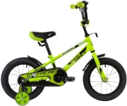 NOVATRACK 143EXTREMEGN9 Велосипед NOVATRACK 14&quot;, EXTREME, салатовый, полная защита цепи,  тормоз нож, короткие крылья, нет б