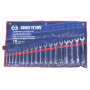 KING TONY 1218MR01 Набор комбинированных ключей, 6-24 мм, 18 предметов