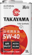 TAKAYAMA 605044 Масло моторное синтетика 5W-40 1 л.