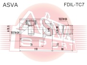 ASVA FDILTC7 ШРУС ВНУТРЕННИЙ ЛЕВЫЙ 24x40x26