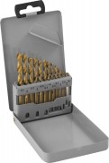 THORVIK TDBS13 Набор спиральных сверл по металлу HSS TiN в металлическом кейсе, d1.5-6.5 мм, 13 предметов