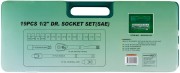 Jonnesway S05H4219S Набор головок торцевых дюймовых 1/2""DR, SAE 3/8""--1-1/4"", 19 предметов