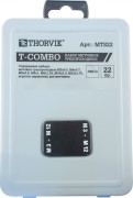 THORVIK MTS22 Набор метчиков T-COMBO трехпроходных ручных универсальных М3-М12, HSS-G, 22 предмета