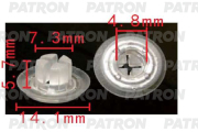 PATRON P371483 Клипса пластмассовая