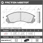 Friction Master MKD530 Колодки тормозные дисковые