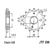 JT Sprockets JTF29616RB