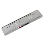 DOLLEX SPL62 Рамка номерного знака нержавеющая сталь подкладка, рельеф РОССИЯ
