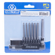 KING TONY 2128PR Набор вставок (бит) с воротком-битодержателем 1/4&quot;&quot;, Torx, T10-T40, L = 60 мм, 8 предметов
