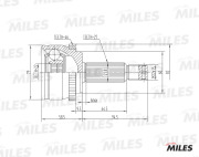 Miles GA20167 Шарнирный комплект, приводной вал