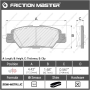 Friction Master MKD1846 Колодки тормозные дисковые