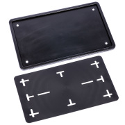 DOLLEX SPL1A38 Рамка номерного знака 290 х 170 (новый ГОСТ, тип 1А) силиконовая черная с адаптером