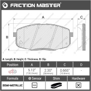Friction Master MKD1397 Колодки тормозные дисковые