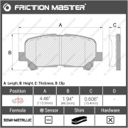 Friction Master MKD1281 Колодки тормозные дисковые