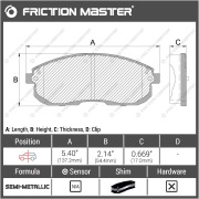 Friction Master MKD815 Колодки тормозные дисковые