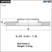 ADVICS A6F422B