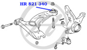 Hanse HR821340 Сайлентблок нижнего рычага передней подвески, задний